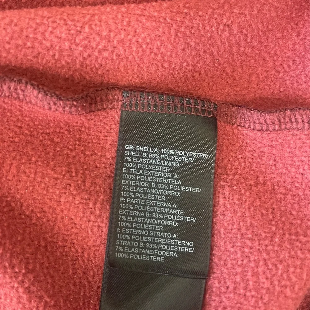 The North Face Men's 1/4 Zip Fleece Lined Pullover Maroon Size XXL
